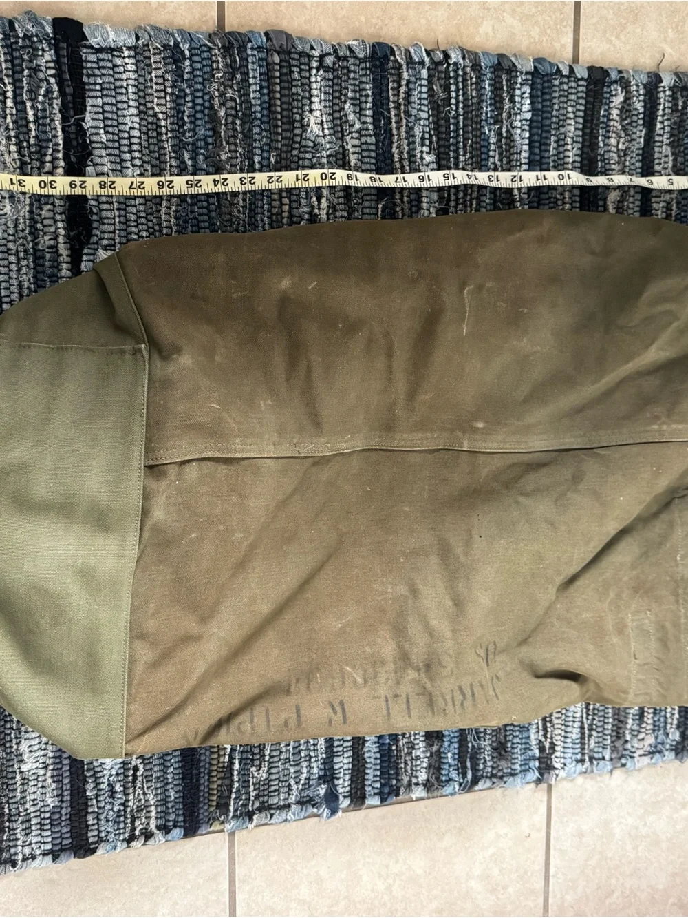 Authentic WW2 Era US Army EUC Issued GIANT Duffle Field Bag EUC